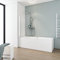Schulte pare-baignoire 70 x 130 cm, profilé blanc, montage gauche droite, 1 volet pivotant rabattable 180° contre le mur, verre de sécurité 5 mm transparent, réglage 69.5-70.5, joint d'étanchéité