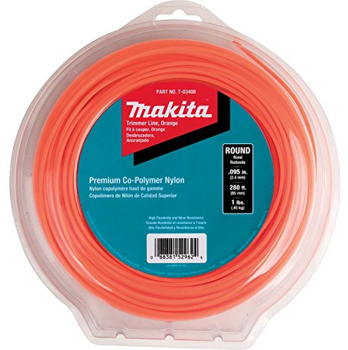 Makita, Orange, T-03408 Round Trimmer Line, 0.095, 280’, 1 lbs