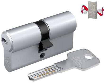 BASI | BM Schließzylinder | gleichschließend und frei kombinierbar | Viele Längen verfügbar | Wendeschlüssel | Profilzylinder für Haus und Wohnung | Doppelzylinder N+G A:30 mm B:90 mm