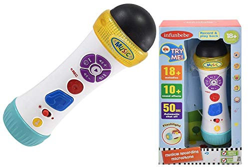 Music Microphone for Kid Recording Microphone Toy with Sound and Light 18+ Months