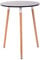 CLP Retro-Design Küchentisch Amalie mit 3 Holzbeinen I I rund Ø 60 cm I Tischhöhe 75 cm, Farbe:schwarz, Gestell Farbe:Natur