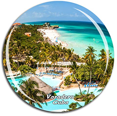 Weekino Varadero Beach Kuba Karibik Kühlschrankmagnet 3D Kristallglas Touristische Stadtreise City Souvenir Collection Geschenk Starker Kühlschrank Aufkleber