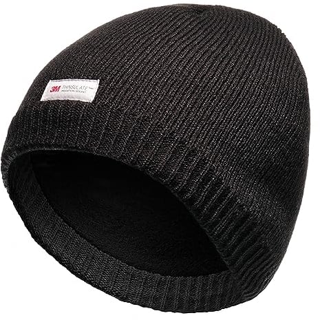 Sock Stack Mens Waterproof Thinsulate Beanie Hat 3M Wind Proof Thermal Hat One Size, Black