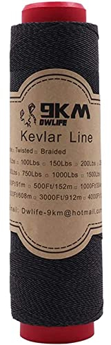 9KM DWLIFE Geflochtene Kevlar-Schnur, 250 ~ 680 kg, hohe Festigkeit, ultraleicht, abriebfest, schwer entflammbar, Drachen, Angeln, Paracord, Modell Raket Shock, Ridgeline, taktisches Überleben