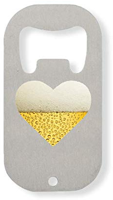 Beer Heart Vector Graphic I Love Beer Stainless Steel Bottle Opener