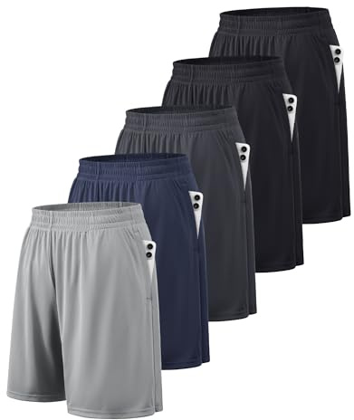 BALENNZ Athletic Shorts for Men with Pockets and Elastic Waistband Quick Dry Activewear