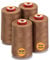 New brothread - 28 Optionen - 4 Große Konen 5000M Allzweck Polyester Nähgarn 40S/2 (Tex27) zum Nähen, Quilten, Patchwork, Serger und Overlock - Suede