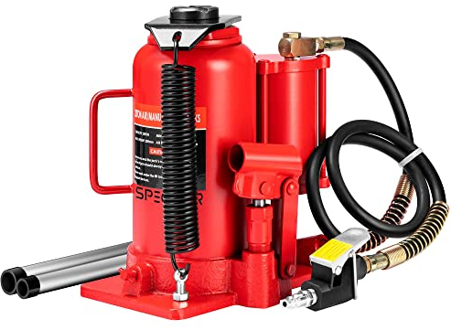 SPECSTAR Hydraulikzylinder Hebebühne, Hydraulischer Wagenheber mit manueller Handpumpe, 20 Tonnen, robust, für Auto, LKW, Reise, Anhänger, Rot