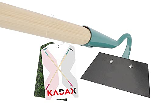 KADAX Hacke, Gartenhacke für Damen, gehärtete Hacke zum Entfernen von Unkraut, Unkrauthacke zum Auflockern des Bodens, Gartenzubehör zum lüften und jäten des Bodens (140 cm, Arbeitsteil: Schwarz)