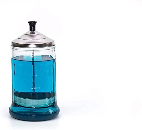 Disinfection Jar - Unbreakable Professional Salon Barber Sterilization Container Sanitizer Acrylic Manicure Disinfection Cup for Hairdressing Tools glass jar, neil, barber accessories