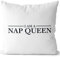 JUNIWORDS Kissen, I am a nap Queen, Weiß-Dunkelrot, 2-farbig (1004231)
