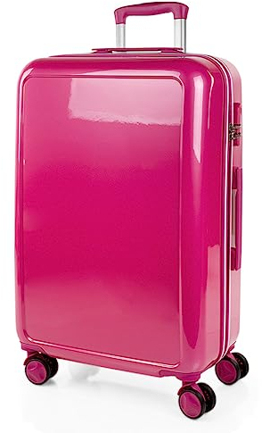 ITACA - Valigia Grande e Resistente, Valigie Eleganti, Valigia Da Stiva Robusta, Trolley Spazioso. Serratura a Combinazione TSA, Fucsia