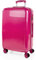 ITACA - Maleta Mediana con 4 Ruedas Giratorias para Viajes Largos Tipo Trolley Ideal como Maletas de Viaje Grandes 23 Kilos y Maleta Viaje Mediana Resistentes, Fucsia