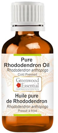 Greenwood Essential Pure Rhododendron Oil (Rhododendron anthopogo) Cold Pressed 10ml (0.33 oz)