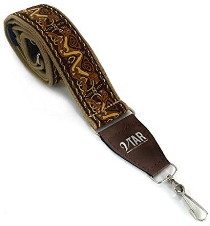 1to1 Music Banjo Strap - Vegan Brown Celtic Beastie by Vtar