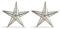 Decorative Star Tealight Small Metal Candle Holder - Set of 2