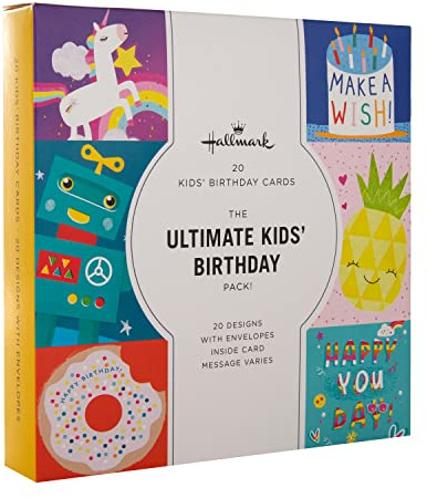 Hallmark Kids Birthday Cards - Multipack of 20 in 20 Fun Designs