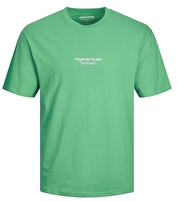 JACK & JONES Herren Rundhals T-Shirt JORVESTERBRO - Regular Fit S M L XL XXL, Größe:L, Farbe:Holly Green 12240121