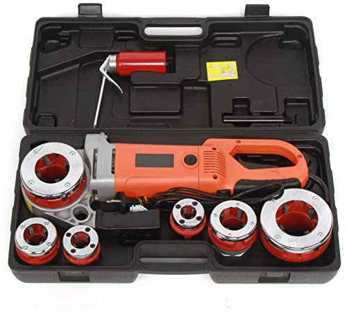 2300W Elektrische Rohrgewindeschneidmaschine, 50HZ 25 r/min Elektrische Rohrgewindeschneidmaschine Rohrschneider, Rohrgewindebohrer-Set 1/2, 3/4, 1, 1-1/4, 1-1/2, 2 Zoll