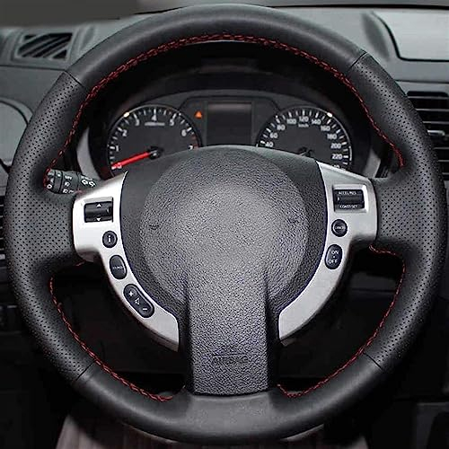 Auto Lenkradbezug Für Nissan Für Qashqai Für J10 Für X-TRAIL Für NV200 2008-2012 Lenkrad Abdeckungen Auto-Styling Auto Lenkradabdeckung (Size : RED LINE)