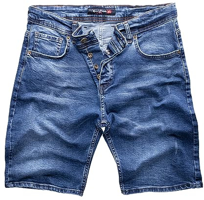 Rock Creek Jeans Shorts Herren Stretch Kurze Hose Denim M23 | Herren Jeansshorts aus Denim mit Stretchkomfort, kurze Jeanshose und Bermuda für Alltag, Freizeit, Urlaub und Sommer