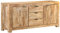 Hommdiy Sideboard 175x40x75 cm Raues Mangoholz Raues Mangoholz 2 Türen 3 Schubladen Kommode Anrichte Mehrzweckschrank Beistellschrank Schrank Standschrank