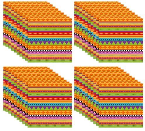 40 Blatt mexikanische Papierservietten, mexikanische Partydekorationen, bunte Servietten, bunte Party-Themenservietten, mexikanische Servietten, Geburtstagsparty-Dekorationen für Erwachsene