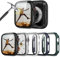 TGKML Paquete de 5 fundas para Apple Watch Series 10 con protector de pantalla de 46 mm, policarbonato duro ultrafino con película de vidrio templado integrada para iWatch 10 de 46 mm, accesorios
