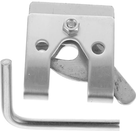 Milisten Stainless Steel Double-layer Bump Lock Pet Door Cage Lock Replacement for Gate Handle