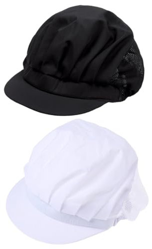 EIR Haarnetz Küche,Arbeitsmütze,2 Stücke Kochmütze,Mesh Staubmütze Haarnetz Arbeitshut Unisex,Arbeitskappe,Atmungsaktiv Kopfhaube,Waschbar Kochhaube Elastisch Staubhut,für Restaurant Bäckerei Arbeit