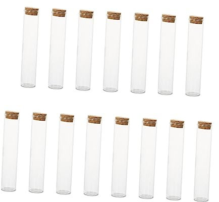 Amosfun 15St aus Glas lebensmittel aufbewahrungsbehälter speisen warmhaltebehälter gewürz glasbehälter Vorratsdose aus Glas Aufbewahrungsbehälter aus Glas Bambus