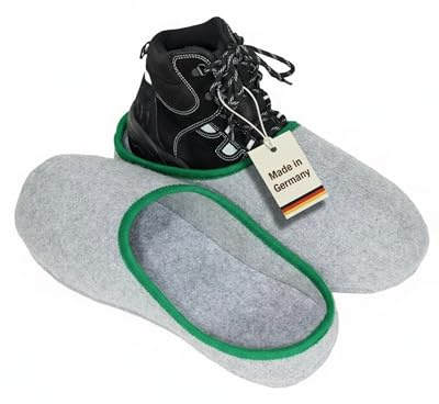 Pantoffelmann Überziehbare Pantoffeln mit Filz- & Gummisohle, Onesize