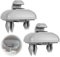 2 ganci per parasole, per parasole Audi, supporto per paraluce, colore grigio, interno parasole, clip parasole, universale, compatibile con A1, A3, A4, Q3, Q5 (grigio)