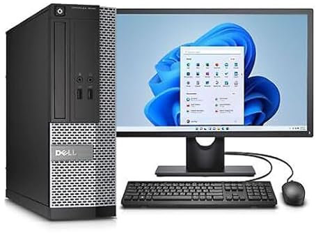 Ordenador de sobremesa Windows 11 24h2 (Pro), Intel i5, 8GB RAM, 240GB SSD, Wi-FI, Monitor LCD de 22 pulgadas, teclado y ratón, Open Office 2024, Reacondicionado, Compatible