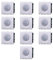 10x Sensore di movimento PIR, Moduli Bianchi, Compatibile Con Vimar Plana, frutti, interruttori, pulsanti, deviatori, dimmer, sensori, PIR, buzzer, Per Placche originali e compatibili