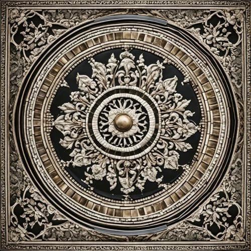 ReWallpaper Black Baroque Wallpaper Peel and Stick Floral Patterned Vinyl Wrap Embossed Effect Panel Contact Paper for Furniture Walls Fireplace 44.5CMx3M Black Bronze Panel Wallpaper Vintage