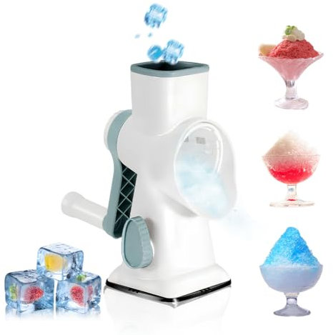 Macchina Granita, panemy Tritaghiaccio, Lame Doppia Fila Angolo 45°, Efficiente Tritaghiaccio, Risparmio Fatica, Macchina Ghiaccio Casa Adatta per Campeggio, Cocktail, Caffè Freddo, Gelato