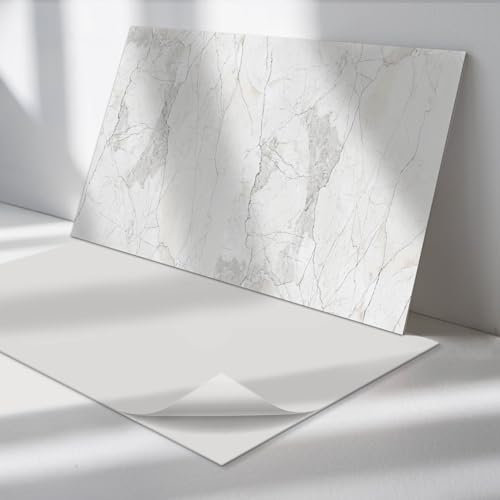 Pannelli Rettangolari PVC 120x60cm Impermeabile Fondo Protettivo Cucina Design Aspetto Moderno Autoadesivo Paraspruzzi Facile da Pulire Durevole - Modello in marmo naturale