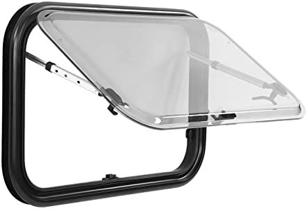 Brrnoo RV Window Caravan Roof Window Aluminum Alloy with Net Privacy Curtain for Campervans & Construction Vehicles