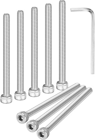 M METERXITY 20-Pack Socket Head Cap Screws M4x50mm 304 Stainless Steel | Hex Machine Bolts, Allen Socket Drive with Hex Wrench, for Repair, DIY, Fully Threaded Fasteners Kit