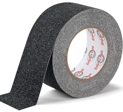 Ruban Antidérapant 5cmx10m Noir Autocollant Haute Traction Int/Ext | Ruban de sécurité antidérapant pour marches, escaliers & rampes. Fort adhésif, surface abrasive, pour intérieur & extérieur.