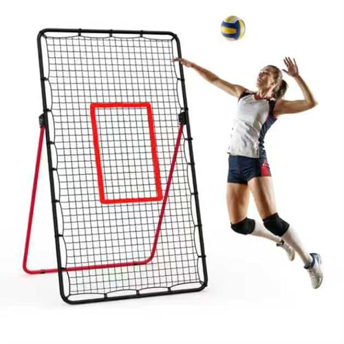178 X 101 cm Verstellbares Volleyball Rebounder Netz, Großes Trainings-Bounce-Back-Netz Zum Stoßen, Schmettern Und Aufstellen – Robustes Übungsgerät Mit Mehreren Winkeln