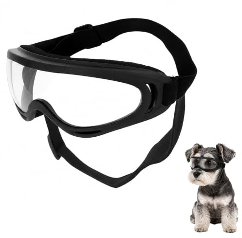1 Paar Hundebrille für kleine Hunde,Hunde brille, Eine Hundebrille für kleine und mittlere Hunde mit silbernen Linsen, Ideale Augen Schutzbrille für kleine und mittlere Hunde, Für Besitzer von kleinen