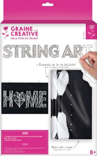 MegaCrea Quadro di filo teso String Art Home, 30 x 20 cm