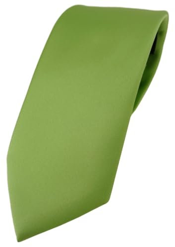 TigerTie Herren Krawatte – Klassische 7,5 cm Krawatte in hellgrün einfarbigem Design, ideal für Geschäftstermine, festliche Anlässe und die Freizeit