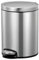 EKO Eva Pedal Bathroom Bin 5 Litres, Rubbish Bin with Soft Close Lid, Removable Inner Bucket, Perfect for Bathroom, Bedroom & Home, Stainless Steel