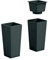 VECA SPA Cachepot Vaso fioriera in plastica Clou Colore Antracite h 85 cm per Interno Esterno Made in Italy AMDGarden
