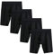 Nuofengkudu Herren 4 Pack Nahtlose Übergrößen Boxershorts Lange Bein Unterhose Elastisch Baumwolle Unterwäsche Hipster Retroshorts Atmungsaktiv Sport Alltag(Schwarz,5XL)