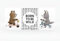 Olgs Babyzimmer Bilder 3er Set | Kinderzimmer Deko Poster DIN A4 | Wandbilder Spruch Born to be wild | Wandposter Mädchen Junge | Bär Wolf