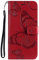DENDICO Coque pour Huawei P30 Lite/Nova 4E, Papillon Imprimé PU en Cuir Coque Magnétique Portefeuille TPU Étui Housse pour Huawei P30 Lite/Nova 4E - Rouge